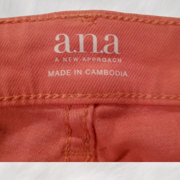 a.n.a. Reddish Pink Skinny Ankle Jeans - Size 8 - Picture 10 of 14